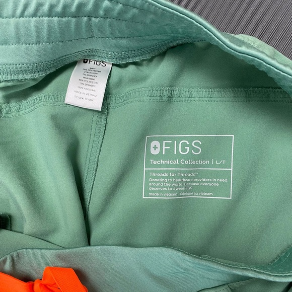 Figs Large tall kade scrub pant in jade green - Picture 3 of 4